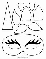 Unicorn Mask Face Printable Coloring Pages Templates Template Cut Kids Licorne Simplemomproject Masque Seç Pano Longer Available sketch template