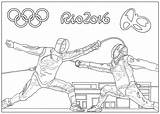 Olympiques Escrime sketch template
