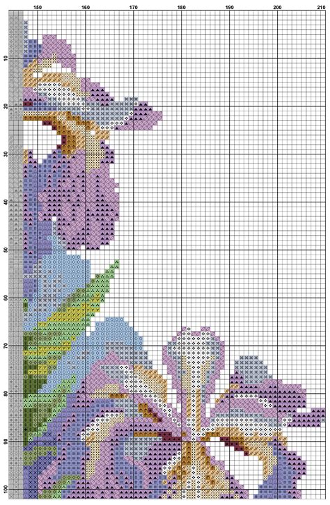 cross stitch pattern irises diy  ideas