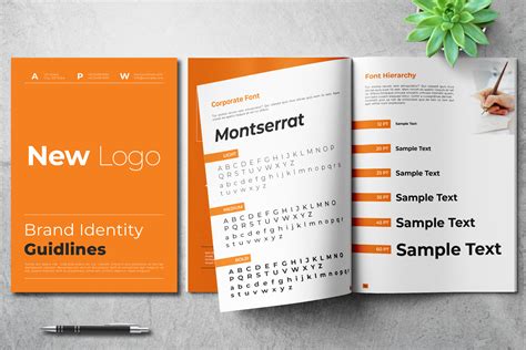 brand guidelines template  brochures design bundles