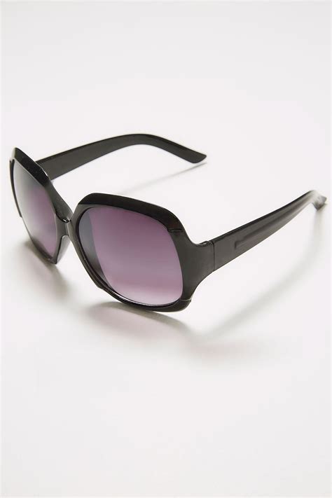 black large square sunglasses with uv protection