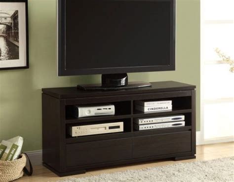 Monarch Specialties I 2570 Cappuccino 48 L Tv Console With 2 Drawers
