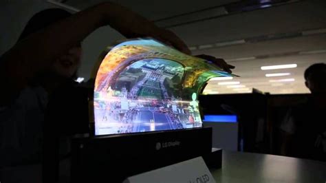ces  lg rollable oled display folds   piece  paper mycoolbin