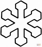 Coloring Pages Snowflake Simple sketch template