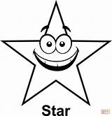 Coloring Star Cartoon Shape Face Stars Pages Clipart Outline Shooting Printable Clip Drawing Color Geometry Preschoolers Colouring Shapes Kids Triangle sketch template