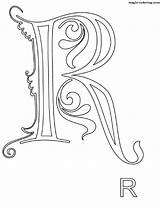 Coloring Pages Monograms Beautiful Magic Alphabet Choose Board sketch template