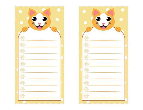 printable cute notepad template printable world holiday