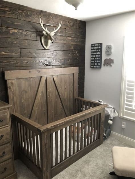 farmhouse crib  distressed plank wall plans  shanty