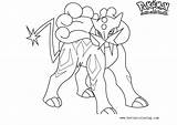 Raikou sketch template