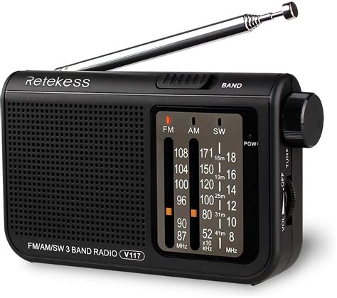 retekess analog  fm radio transistor shortwave radio walmartcom