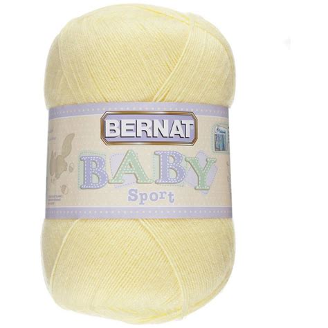 bernat baby sport  light acrylic yarn baby yellow ozg