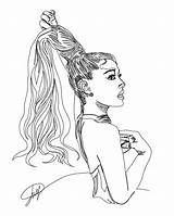 Ariana Kolorowanki Kleurplaten Rysunki Kleurplaat Minimalist Rysunek Ari Rostros Dziewczyny Downloaden Uitprinten sketch template
