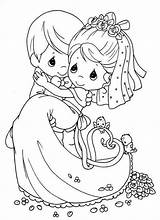 Coloring Pages Wedding Printable Precious Moments Book Kids Print Couple Coloring4free Clipart Cana Color Bride Sheets Colouring Weddings Cake Girl sketch template