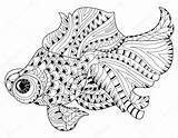 Zentangle Fish Stylized Floral China Stock Illustration Doodle Vector Depositphotos sketch template