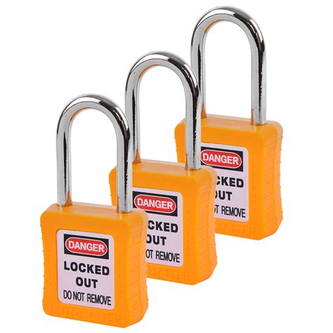 safety lockout padlocks  keyed alike mm yellow lotomaster