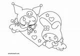 Kuromi Kitty Sheets sketch template