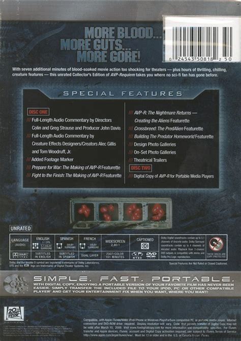 Aliens Vs Predator Requiem Extreme Unrated Set Dvd