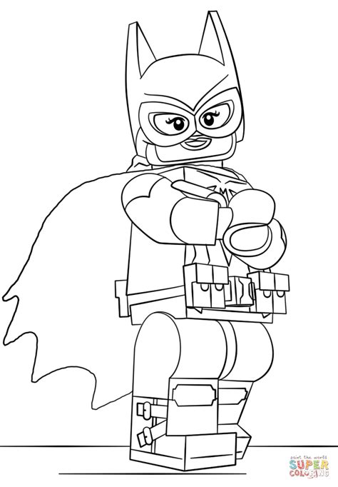 lego batgirl coloring page  printable coloring pages