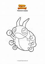 Pokemon Ledyba Gigamax Shuckle Coloriage Supercolored Dibujo Urshifu Machamp sketch template