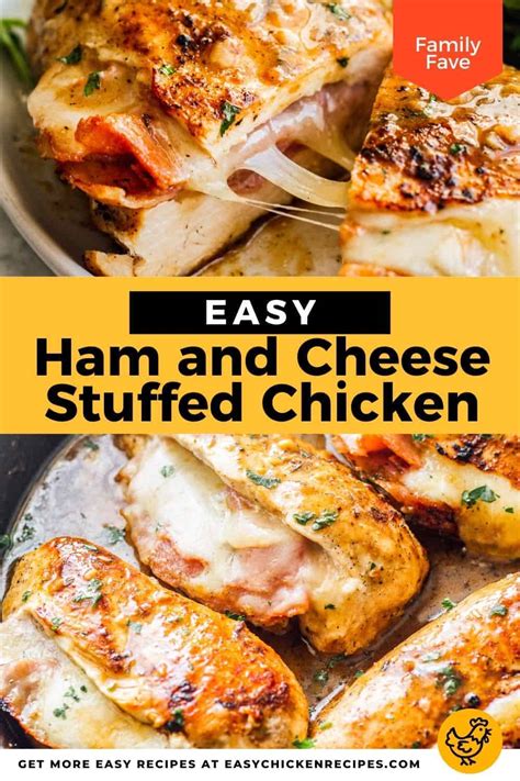ham and cheese stuffed chicken easy chicken recipes