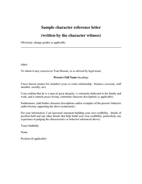 character letters  court templates google search letters