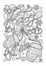 Colouring Cold Baby Outside Coloring Pages Christmas Adult Winter Its Activity Quotes Village Explore Merry Coloringfolder sketch template