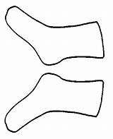 Socks Template Coloring Sock Outline Colouring Pages Clipart Printable Cliparts Templates Aid Band Print Pair Star Large Chef Hat Footprint sketch template