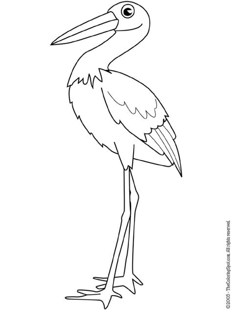 stork coloring page audio stories  kids  coloring pages