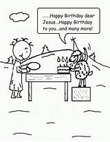 Coloring Jesus Birthday Happy Popular sketch template