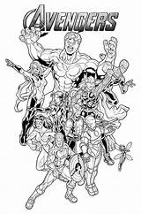 Coloring Pages Marvel Printable Characters Avengers Comments sketch template