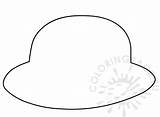 Hat Template Bowler Classic Coloring sketch template