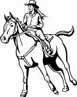 Cowgirl Reiterin Cowboy Ausmalbilder Pferde Rein Pferd Ausmalbild Horseback Bronc Malen Coloriage Getdrawings Cheval sketch template