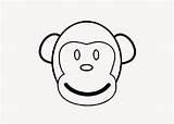Head Monkey Coloring Pages Monkeys sketch template