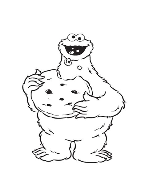 cookie monster  elmo coloring pages