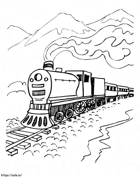 polar express train coloring page