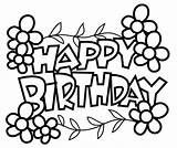 Coloring Birthday Pages Personalized Happy Printable Getcolorings sketch template