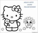 Hello Kitty Pages Turkey Thanksgiving Happy Baby Coloring Color Online sketch template