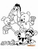 Pooh Winnie Coloring Pages Baby Printable Colouring Disney Poo Drawing Books Cute Sheets Friends Color Kids Book Print Characters Cartoon sketch template