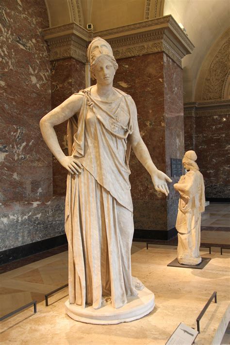 Athena Draping Fabric Louvre Museum Famous Art Greek Statue