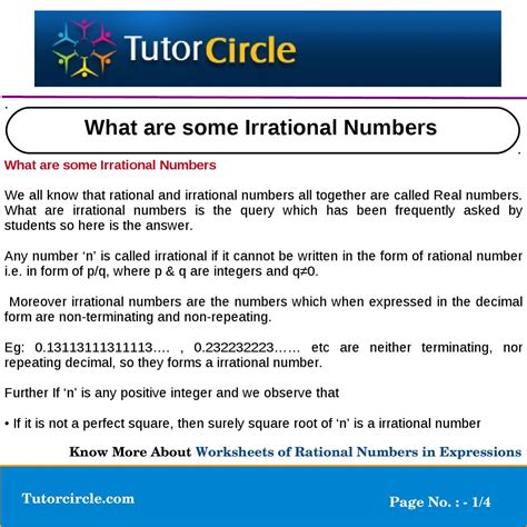 irrational numbers  tutorcircle team issuu