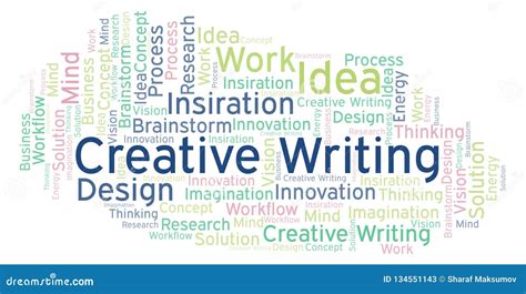 creative writing word cloud   text  stock illustration