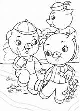 Coloring Pages Pigs Little Three Daisy Duck Fantastic Four sketch template