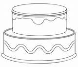 Cake Blank Templates Printable Template Wedding Coloring Tier Printablee sketch template