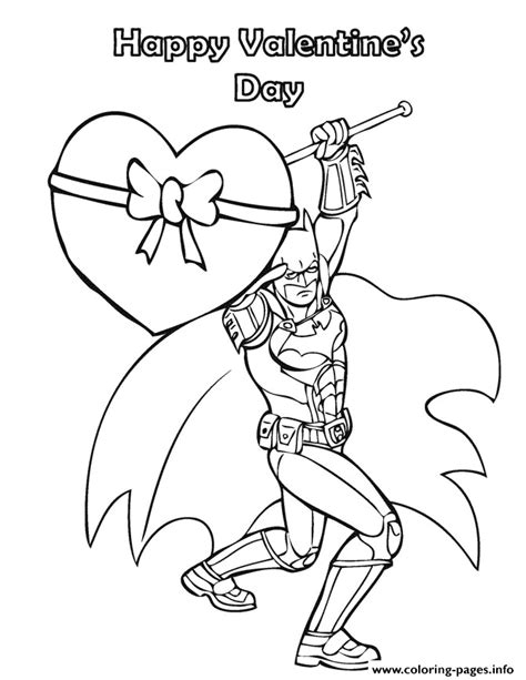 batman happy valentines day coloring page printable