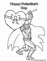 Coloring Valentines Batman Happy Pages Printable Cards Sheets Color Getdrawings sketch template