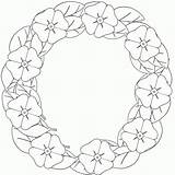 Poppy Coloring Pages Colouring Wreath Poppies Kids Remembrance Sheets Color Printable Choose Board Flower sketch template