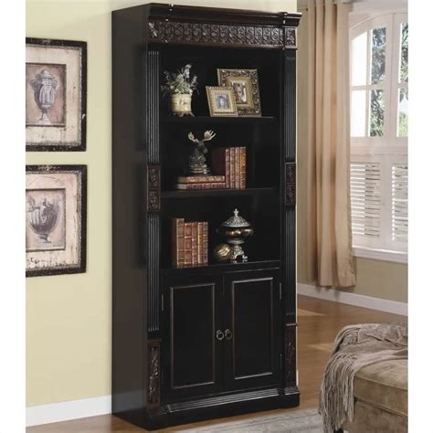 coaster nicolas slim bookcase  storage cabinet  dark