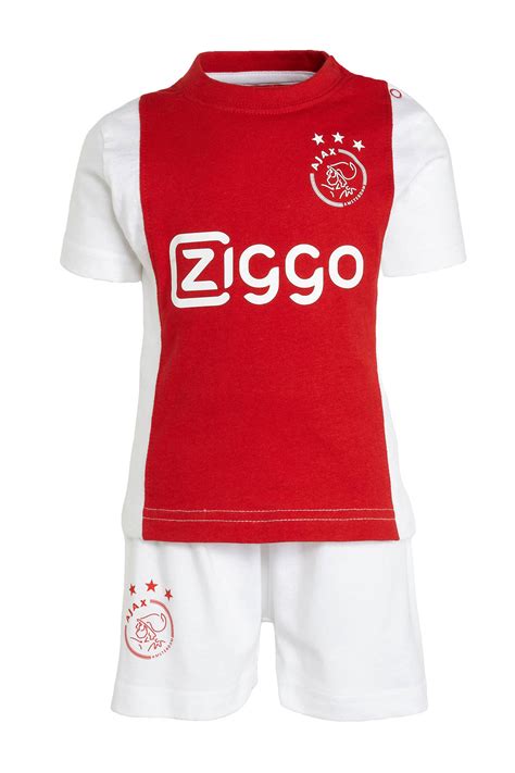 ajax ajax baby  shirt short roodwit wehkamp