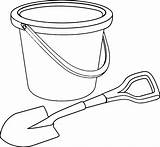 Bucket Shovel Coloring Pages Template Steam Color Print Tocolor Button Using sketch template