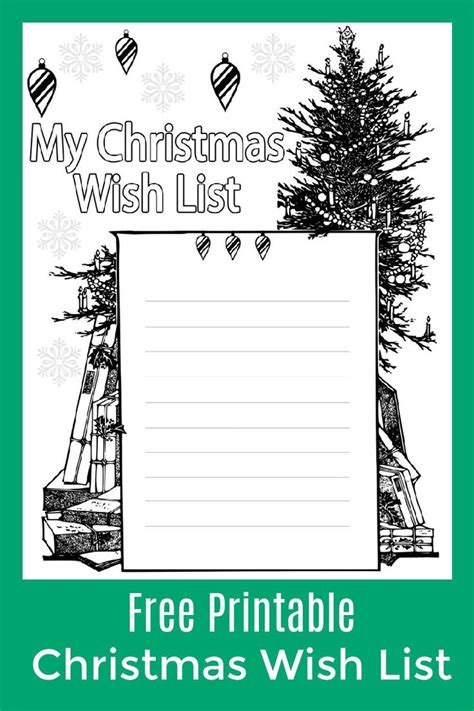 christmas  list   words  printable christmas  list